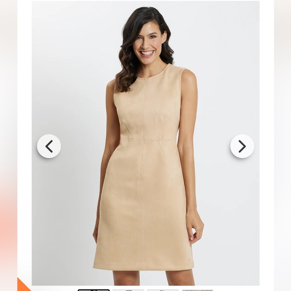 NWT JUDE CONNALLY Julia Dress Faux Suede - Picture 2 of 11